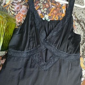 Black Lace Detail Cutout Dress